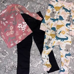 Kids Floral and Dinosaur Matching Set